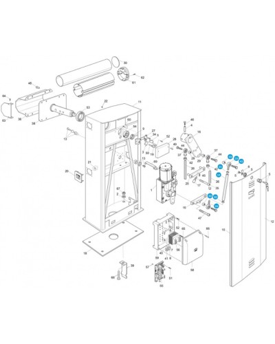 Дверца тумбы Came 119RIG063 в Мурманске Запчасти для шлагбаумов и автоматики Pintop.ru