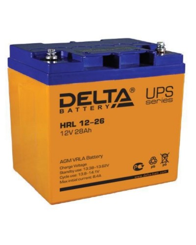 Аккумулятор свинцово-кислотный Delta HRL АКБ 12 - 26 в Мурманске Электротехническое оборудование Pintop.ru