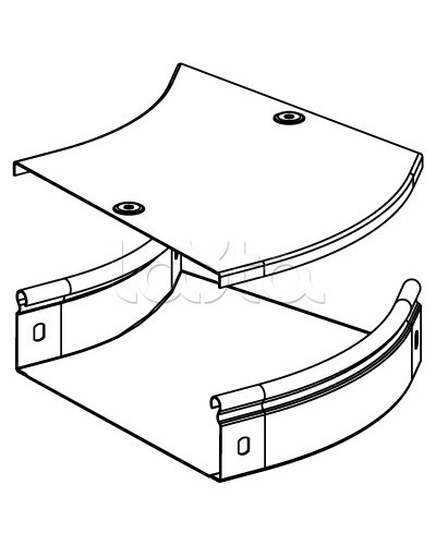 Угол CPO 45 горизонтальный 45° 100х50 DKC 36062 в Мурманске Аксессуары для лотков Pintop.ru