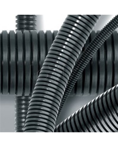 Труба гофрированная DN17мм, ПВ-2, д. вн. 16,8 мм, д. нар. 21,2 мм, полиамид 6 DKC (PA601721F2) в Мурманске Труба гофрированная Pintop.ru