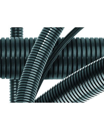 Труба гофрированная DN36мм, ПВ-0, D вн 36,3 мм, D нар 42,5 мм, полиамид 6, без протяжки DKC PA603643F0 в Мурманске Труба гофрированная Pintop.ru