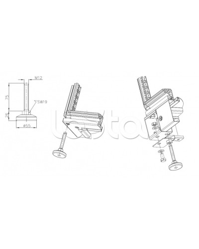 Комплект ножек опорных Elbox EMS-M12 в Мурманске Аксессуары для стоек и шкафов Pintop.ru
