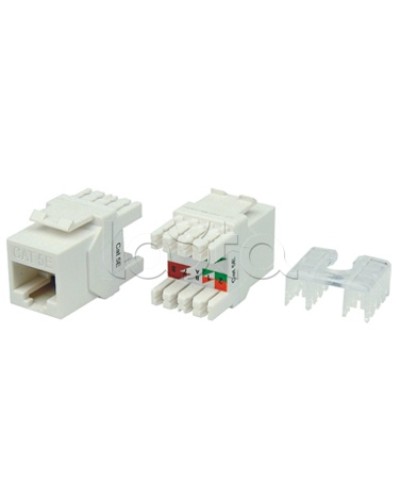 Вставка Keystone Jack RJ-45(8P8C) Hyperline KJ8-8P8C-C5e-180-WH в Мурманске Модули Keystone Pintop.ru