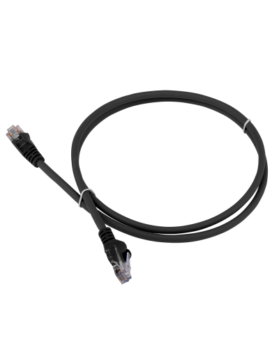 Патч-корд LANMASTER LSZH UTP кат.5e, 0.3 м, черный LANMASTER LAN-PC45/U5E-0.3-BK в Мурманске Патчкорды (медные) Pintop.ru