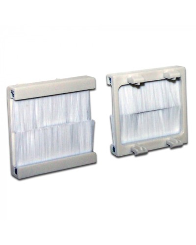 Вставка с белым щеточным вводом, 45х45 LANMASTER (LAN-SIP-23BR-WH) в Мурманске Коннекторы ВО Pintop.ru