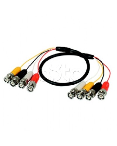 Кабель соединительный 4BNCx4BNC (штекер), 100см Lazso WC414 в Мурманске Видеоусилители, Модуляторы, Делители Pintop.ru