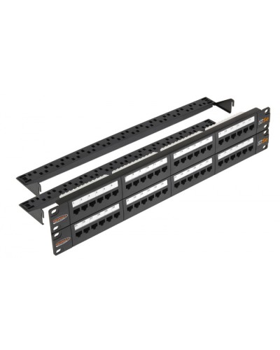 Патч-панель 19, 2U, 48xRJ45 NIKOMAX (NMC-RP48UD2-2U-BK) в Мурманске Патч панель Pintop.ru