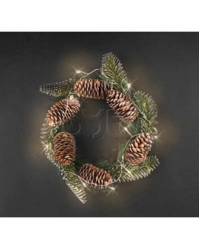 Гирлянда Navigator 95 036 NGF-D041-02(венок шишки WW) в Мурманске Источники света(Лампы) Pintop.ru