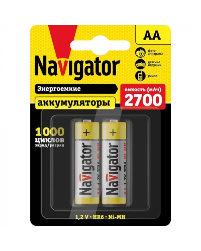 Аккумулятор Navigator 94 465 NHR-2700-HR6-BP2 в Мурманске Электротехническое оборудование Pintop.ru
