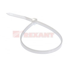 Хомут-стяжка нейлоновый 5х250 мм белый (100шт/уп) REXANT 07-0250-5