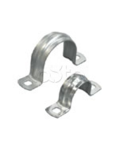 Скоба оцинкованная с двумя отверстиями для трубы D60-63 мм, м.о.8,5-6,0мм (1уп=50шт) Экопласт (43660P) в Мурманске Держатели, клипсы, скобы Pintop.ru
