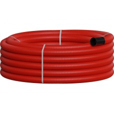 NR063 Двустенная труб.а ПНД гибкая, тип 450, SN18, с зондом, D63мм (20м) цвет красный Экопласт 801063-20